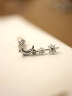 Moonlit Star-trail Stud Surgical Steel Earring Piercing
