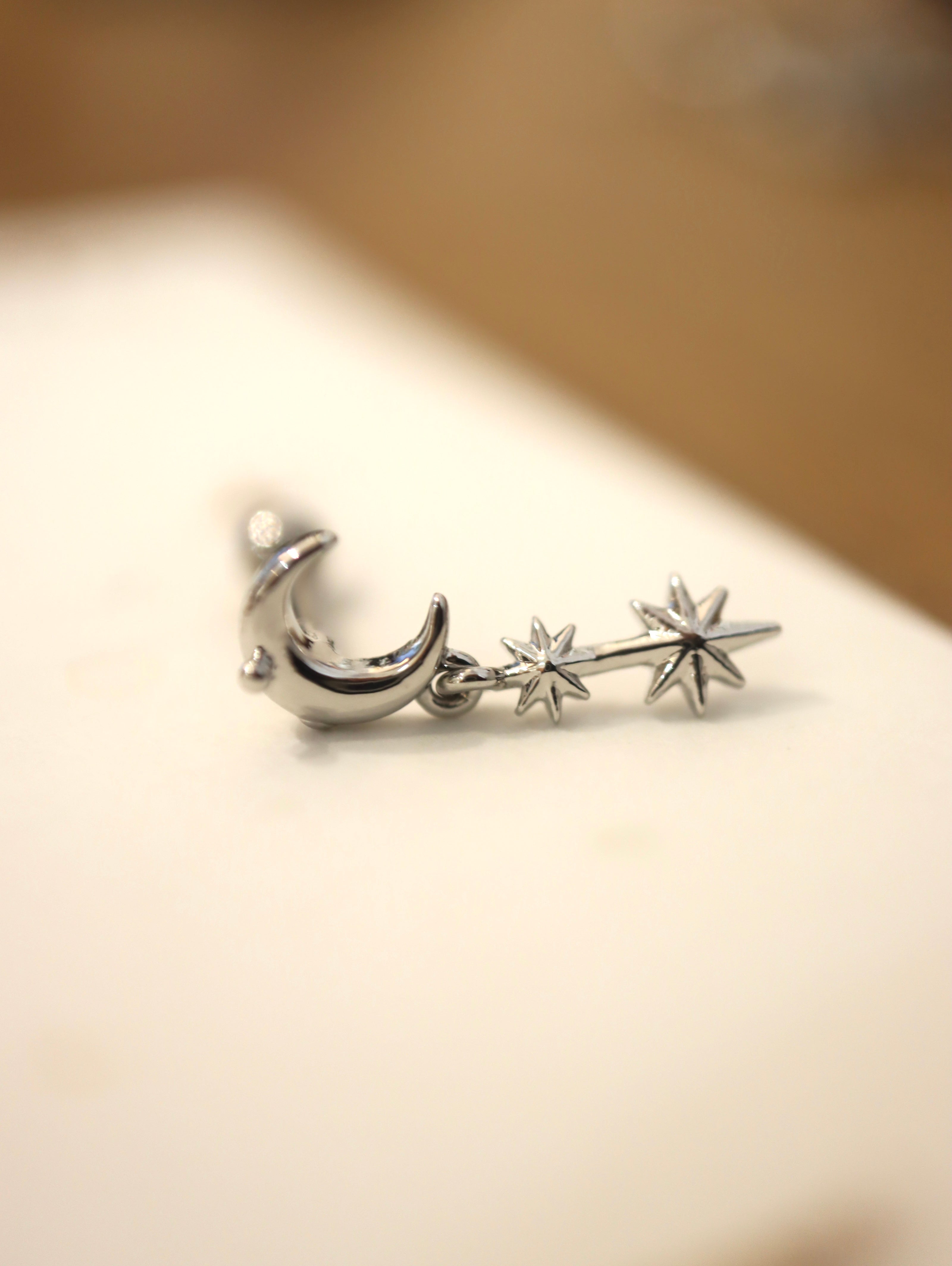 Moonlit Star-trail Stud Surgical Steel Earring Piercing