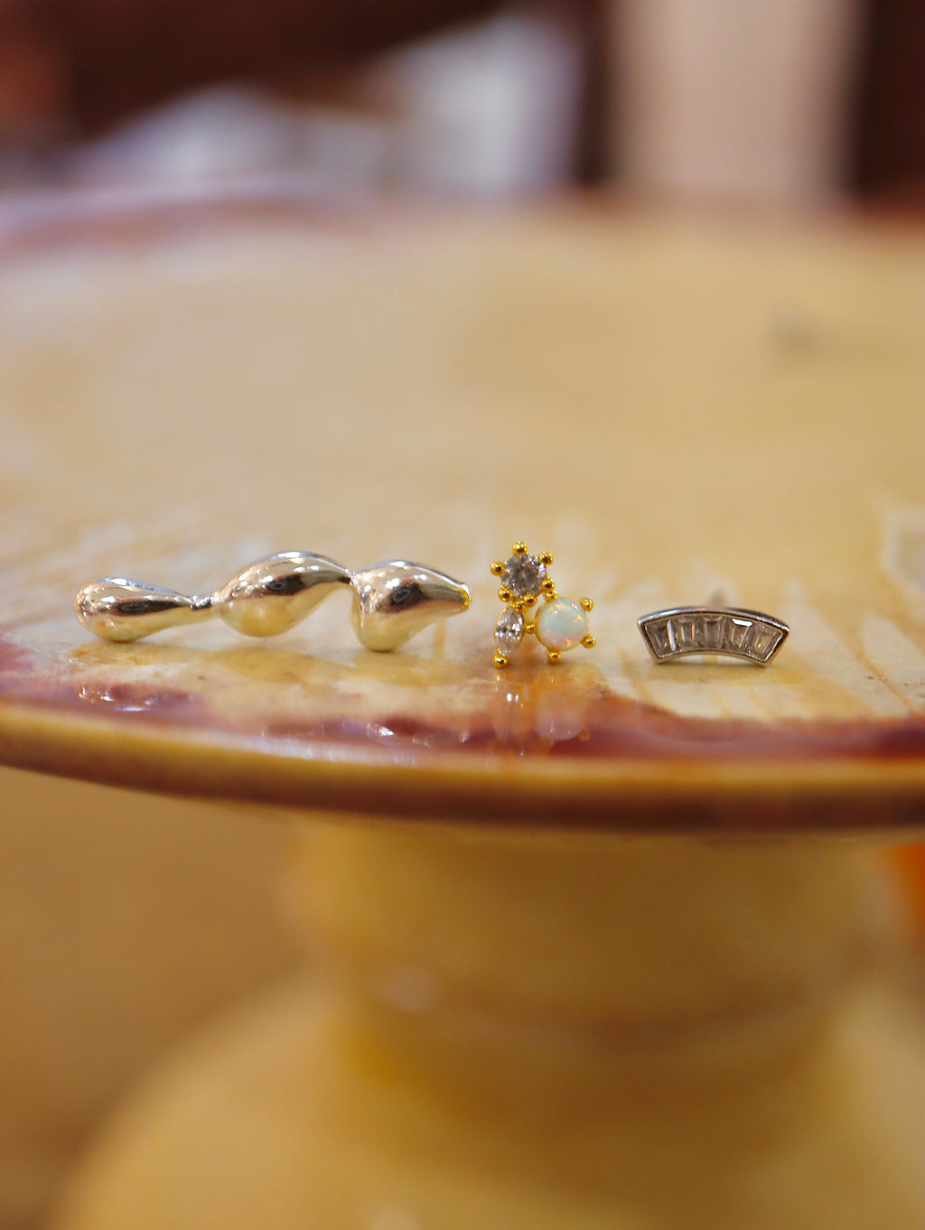 Drop triple waterdrop earrings