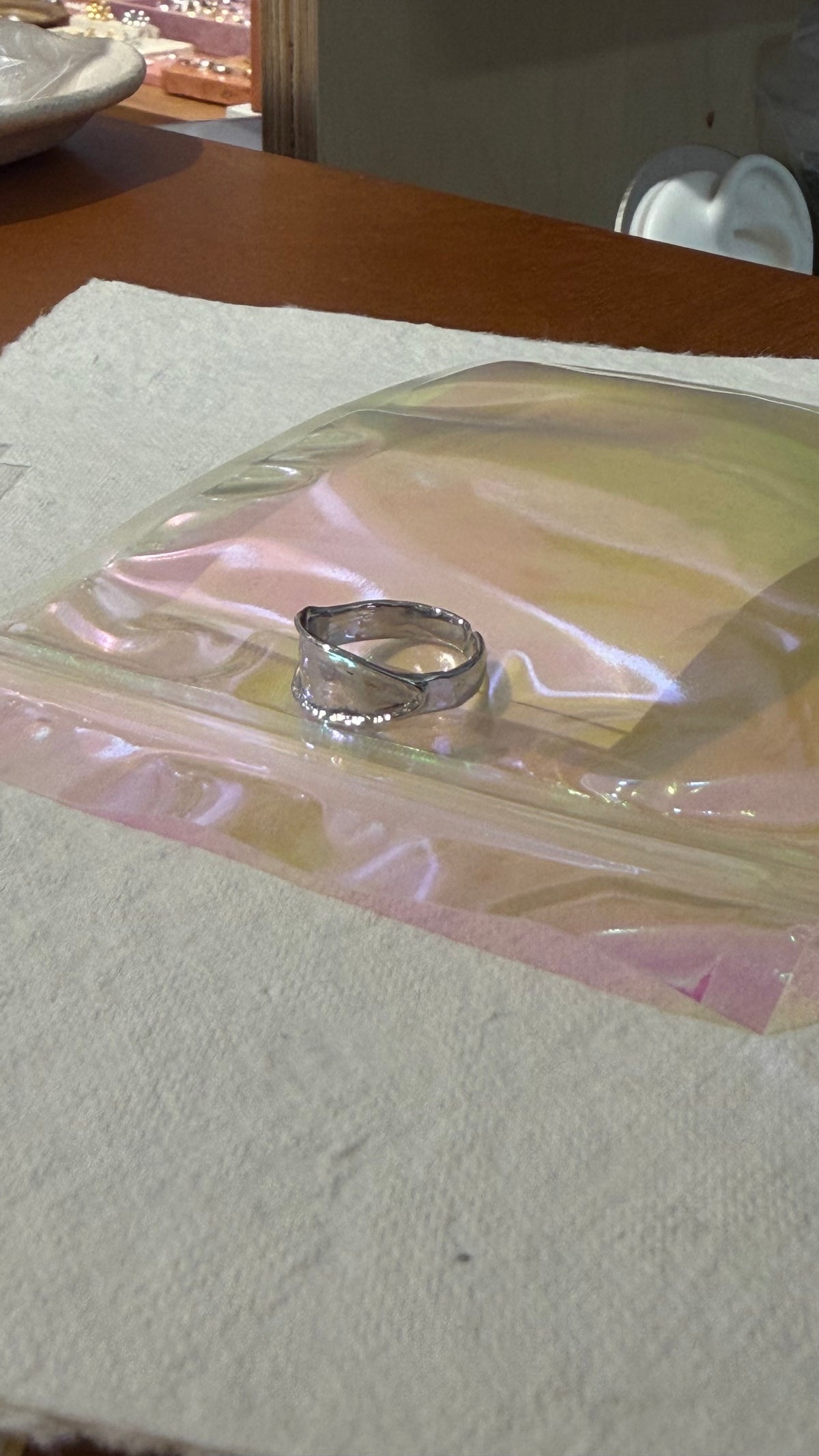 Irregular Contour Brass Ring
