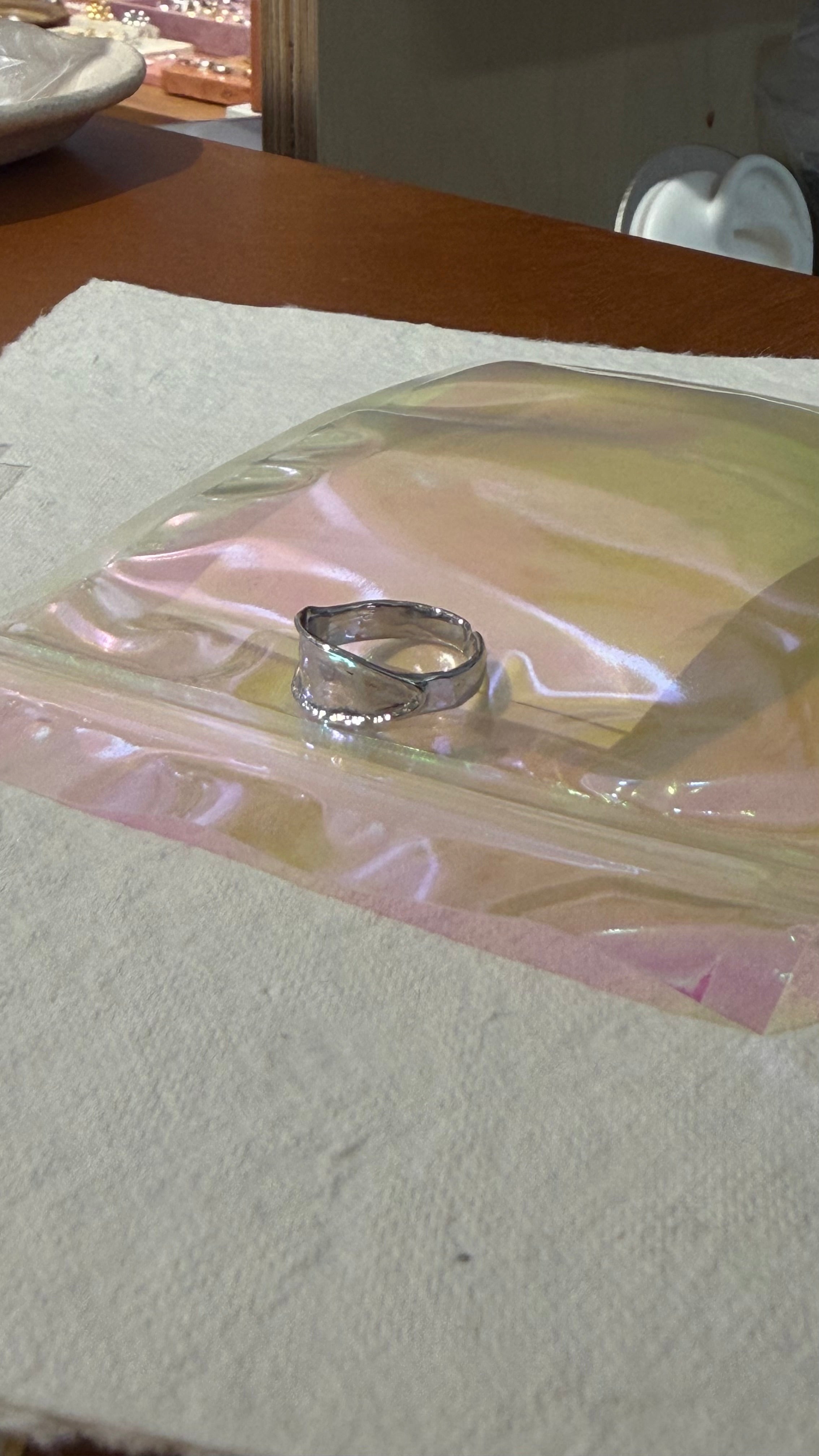 Irregular Contour Brass Ring