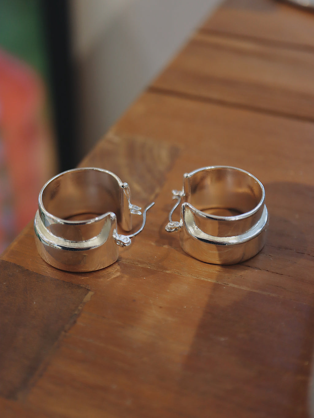 Bold Silver Chunky Earrings