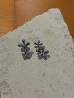 Bloom Double Flower Stud Stainless Steel Earrings