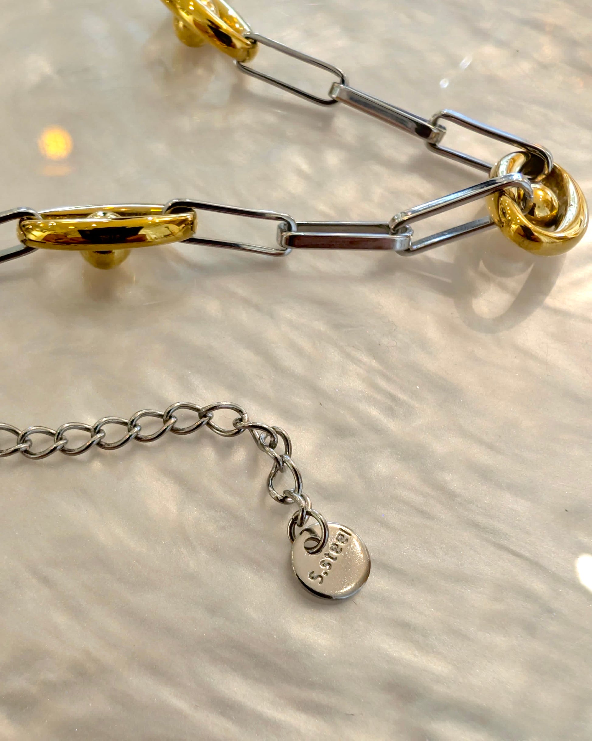Mix tone stainless steel bracelet