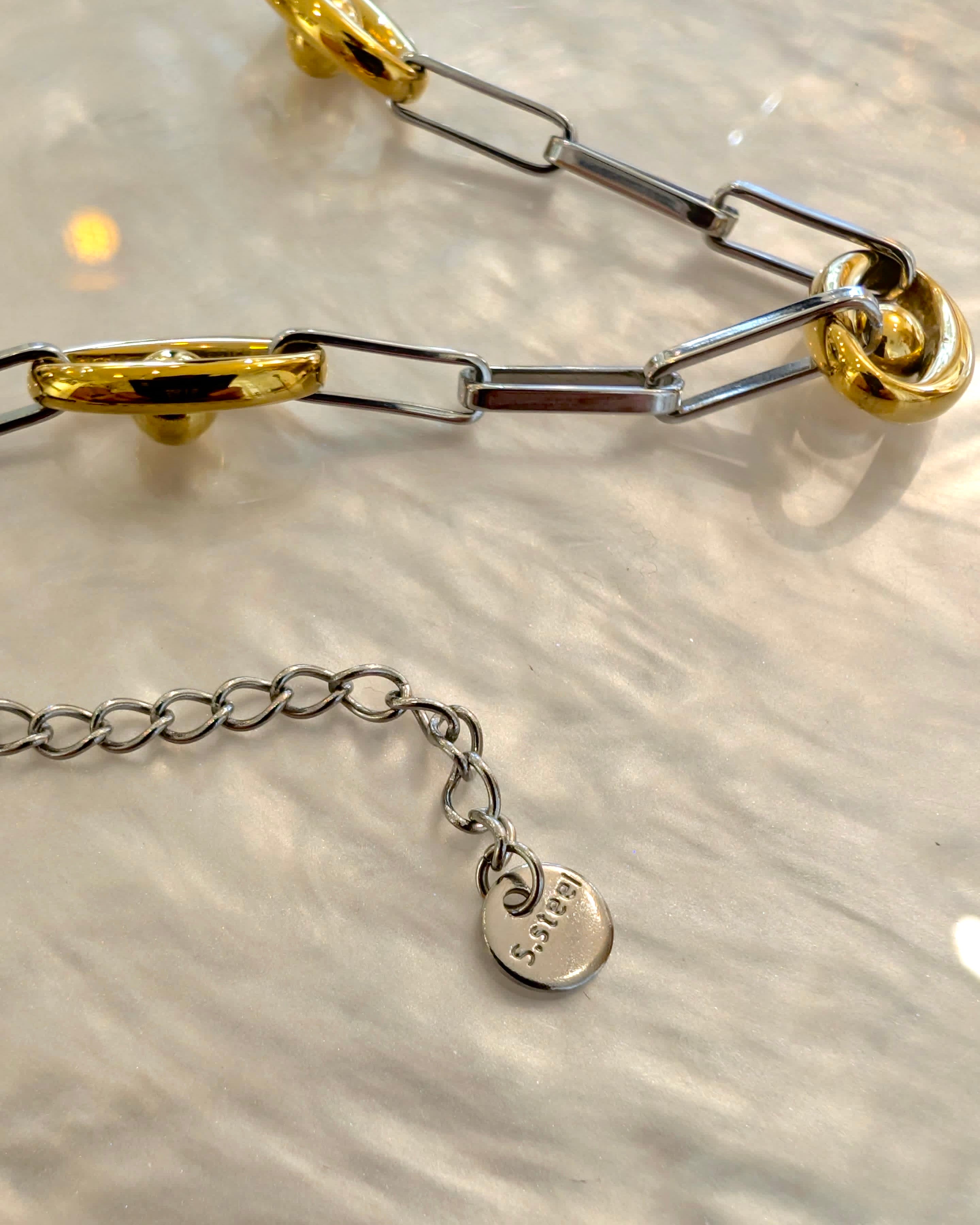 Mix tone stainless steel bracelet