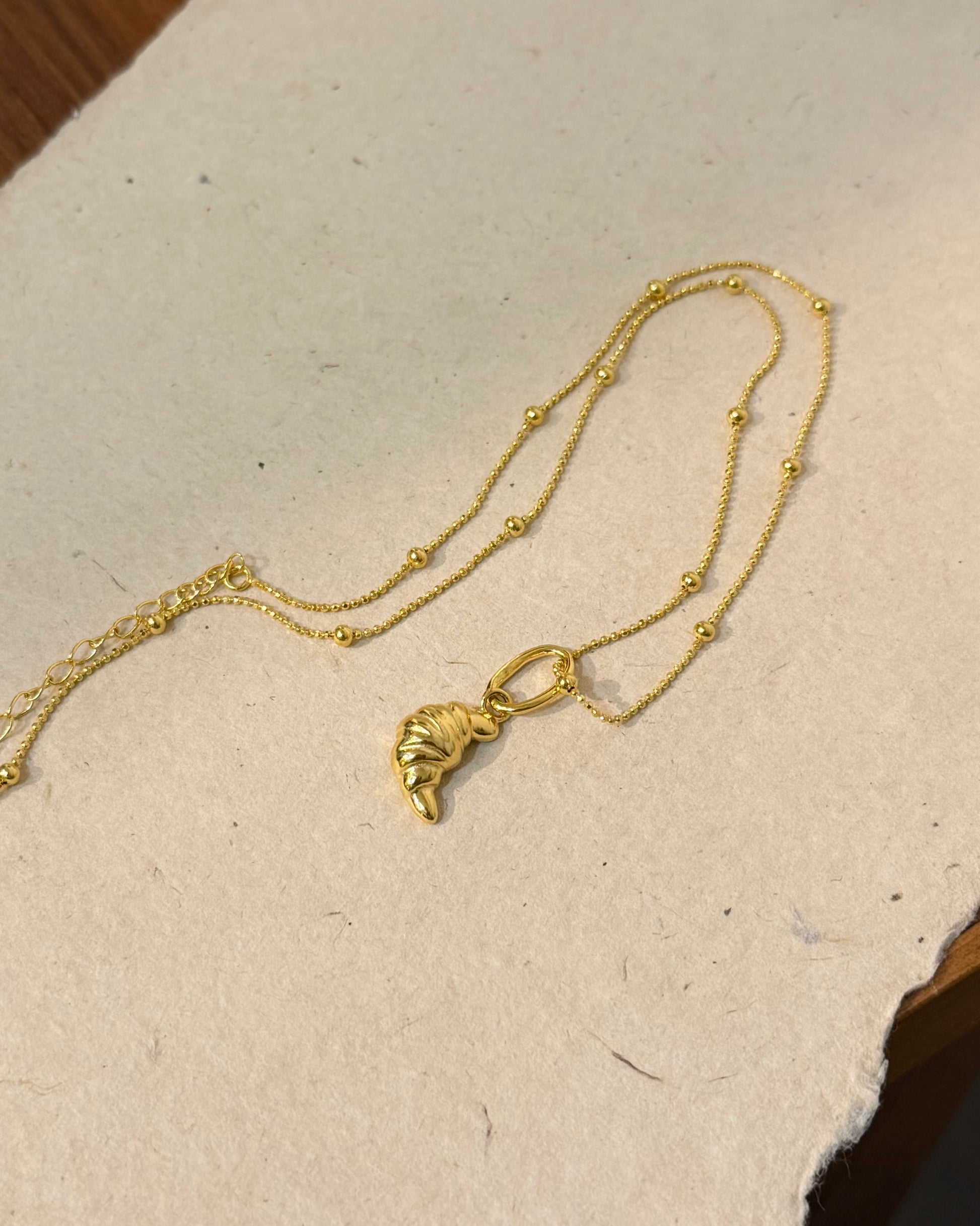 🥐 croissant 925 silver necklace