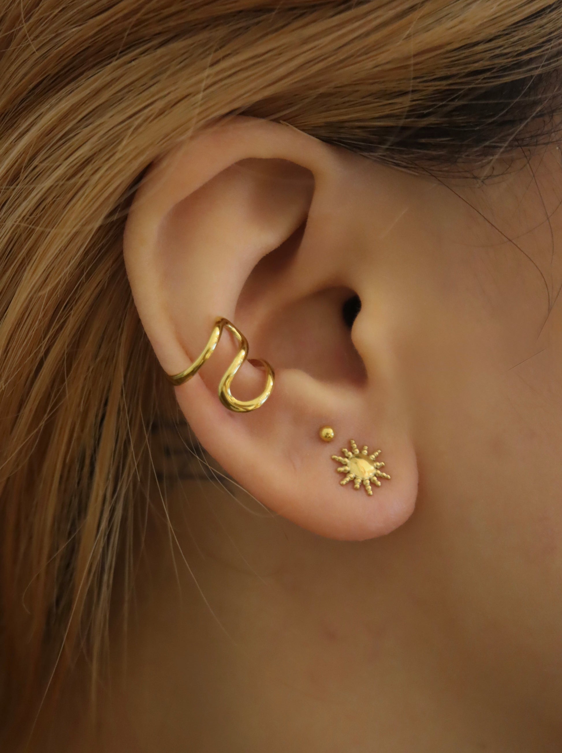 Irregular shape stainless steel Earcuff