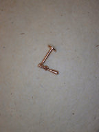 Drop flat back cz s925 piercing