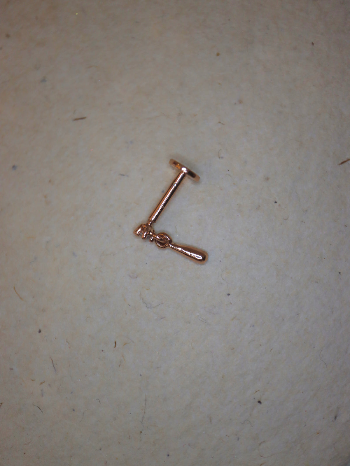 Drop flat back cz s925 piercing