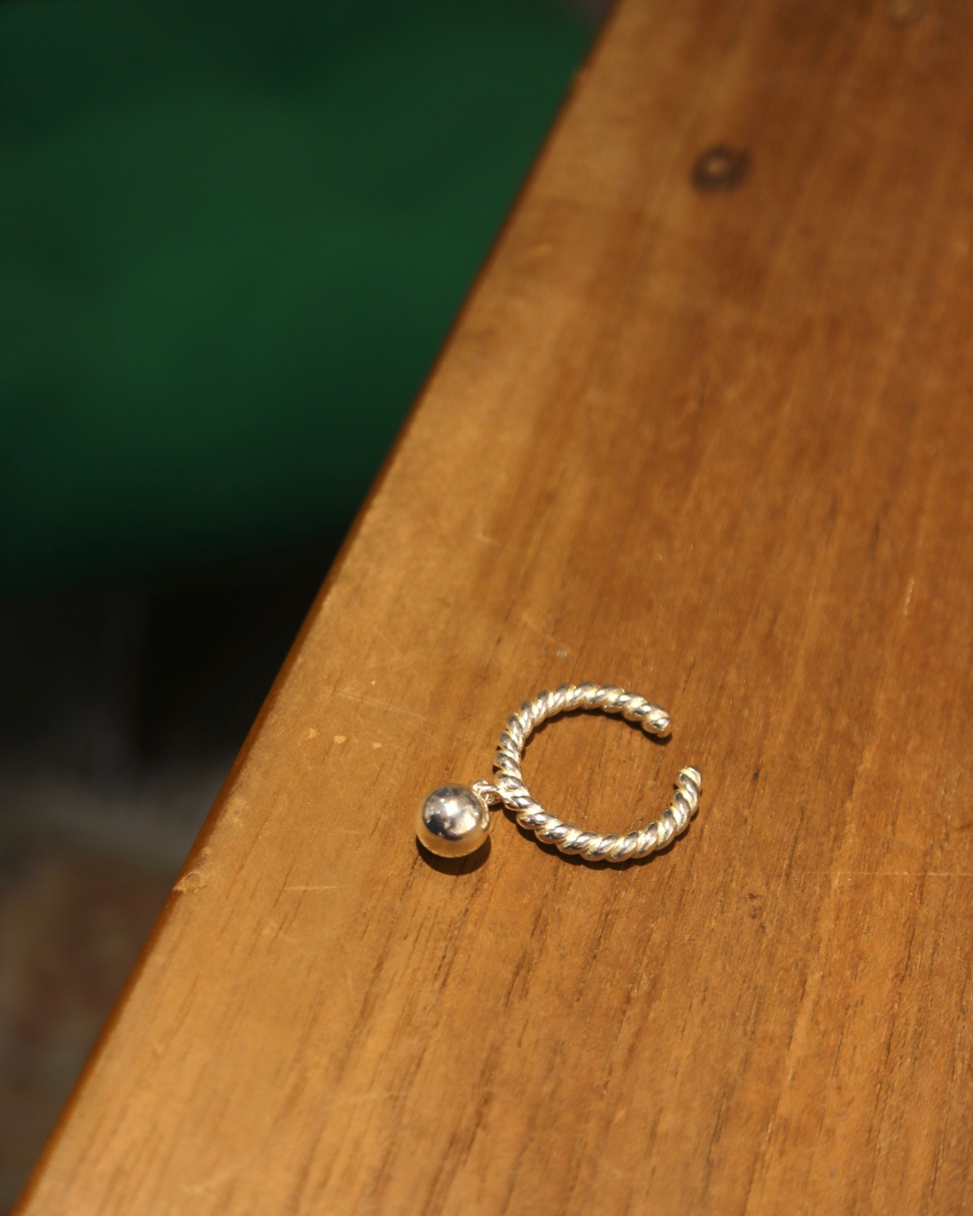 Drop ball 925 silver ring