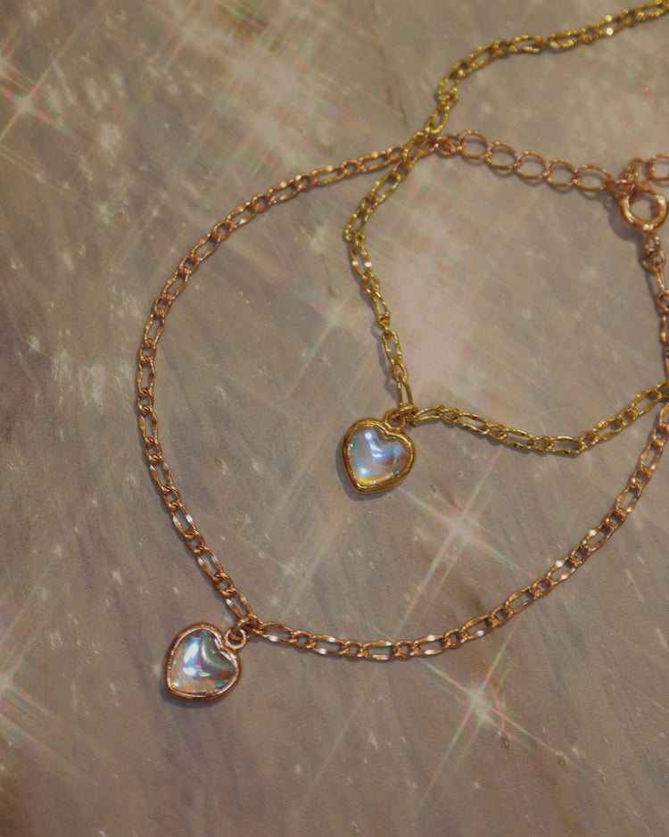 Aura Heart Chain 925 silver Bracelet
