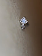 Cz stud surgical steel piercing earring (1pc)