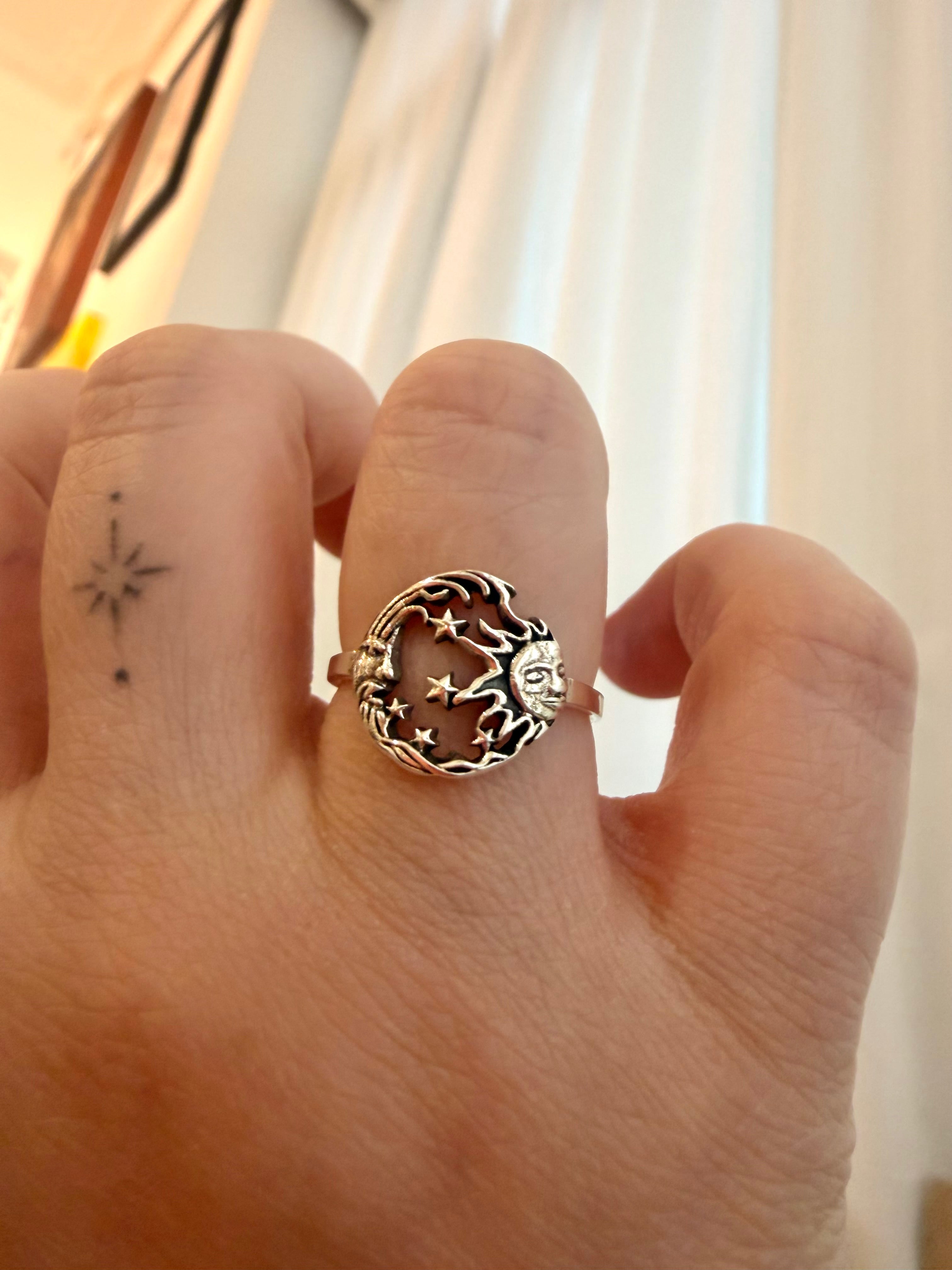 Sol & Luna Eclipse Sterling Silver Ring