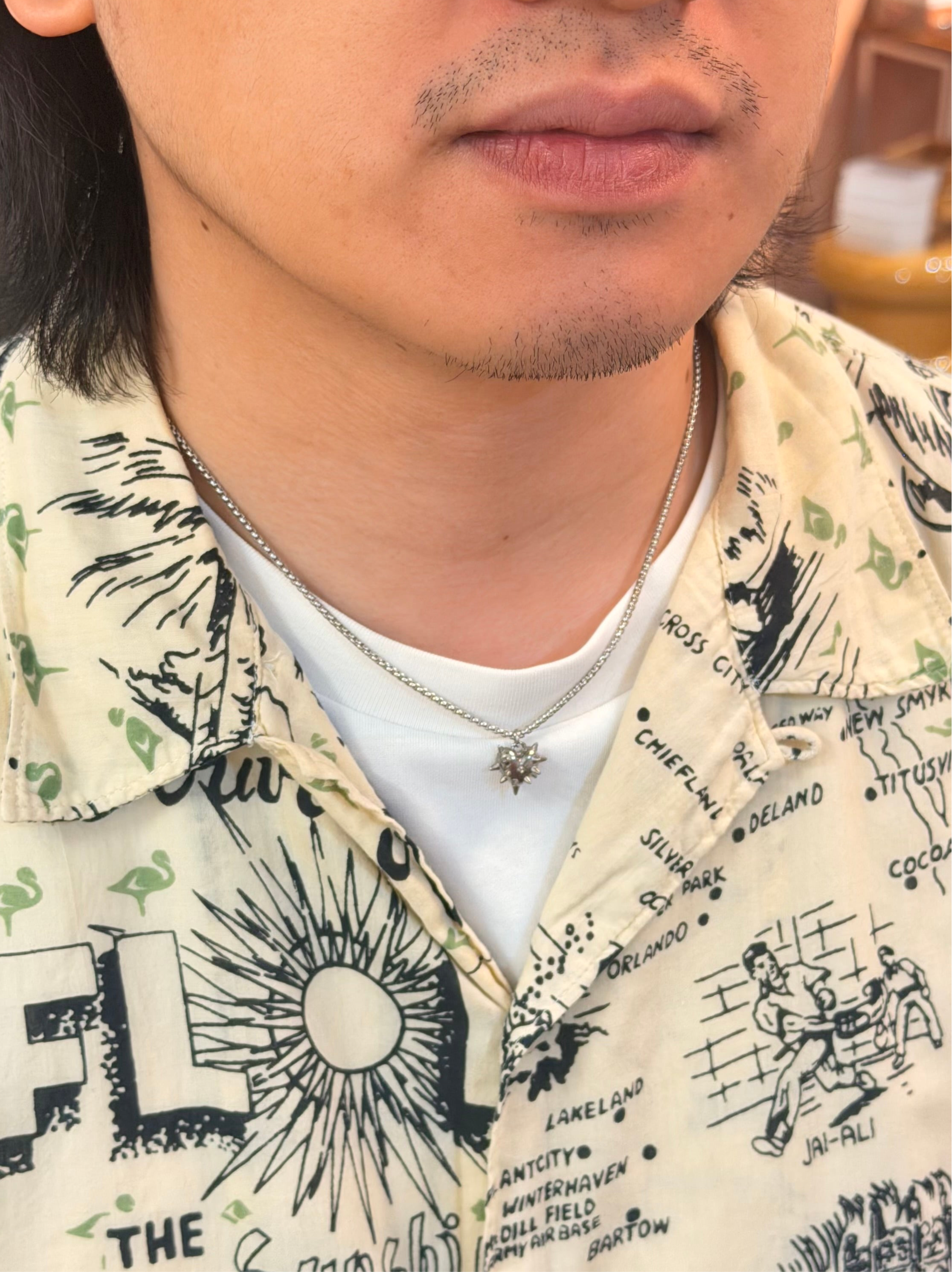 Thorn heart stainless steel steep necklace