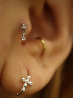 Sparkle drop surgical steel 316L stud piercing