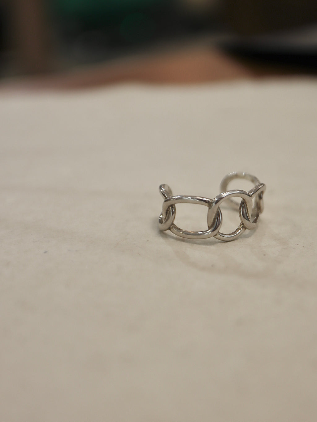 Interlock free size 925 silver ring