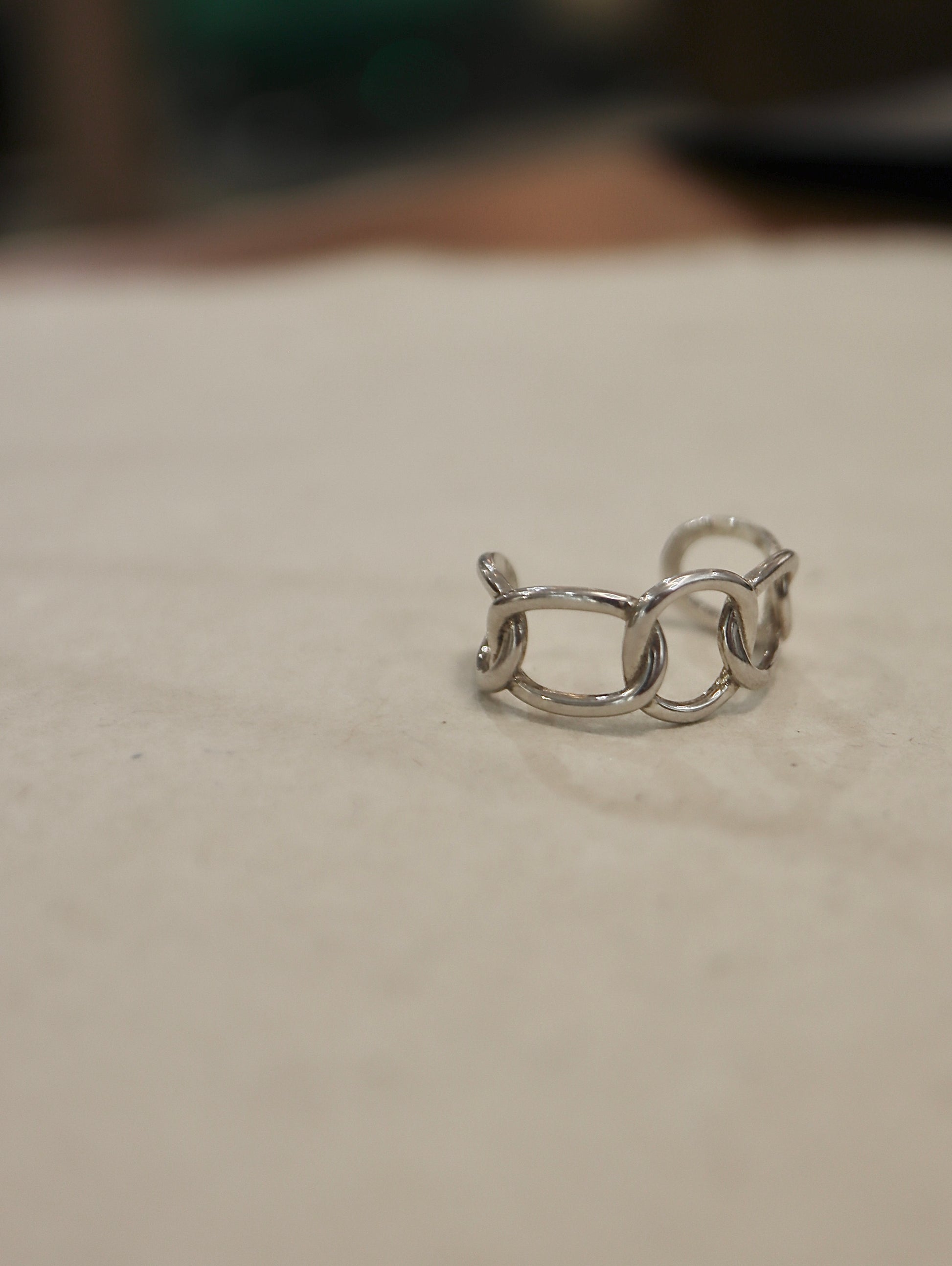 Interlock free size 925 silver ring