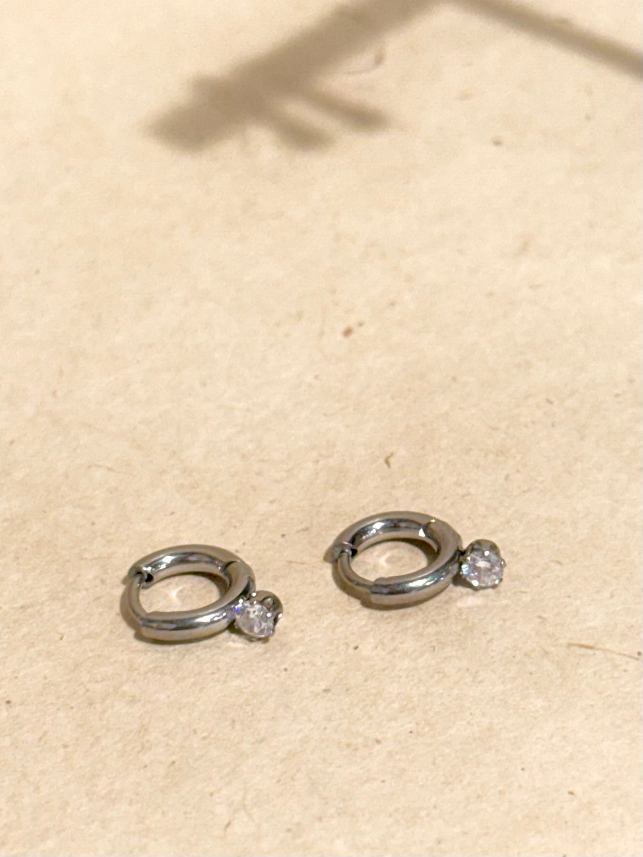 Mini Huggies surgical steel earrings