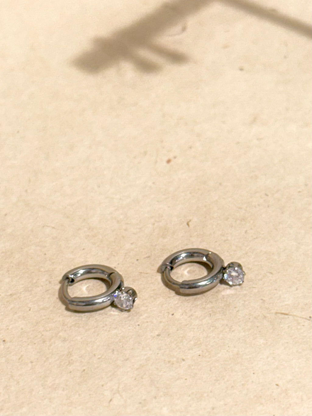 Mini Huggies surgical steel earrings