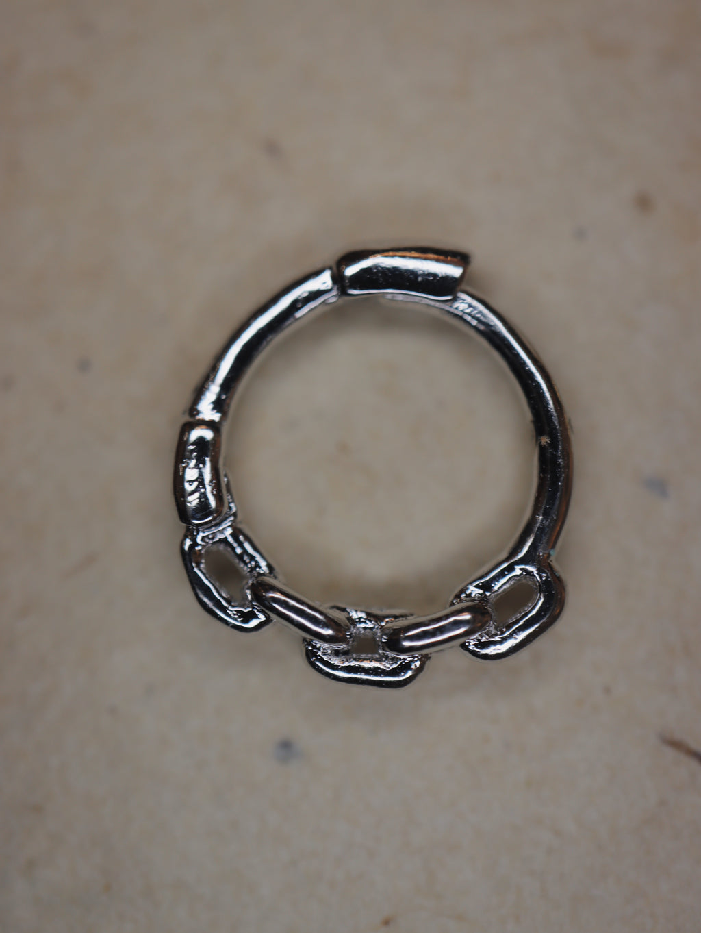 Mini chain 925 silver Huggie hoop earrings