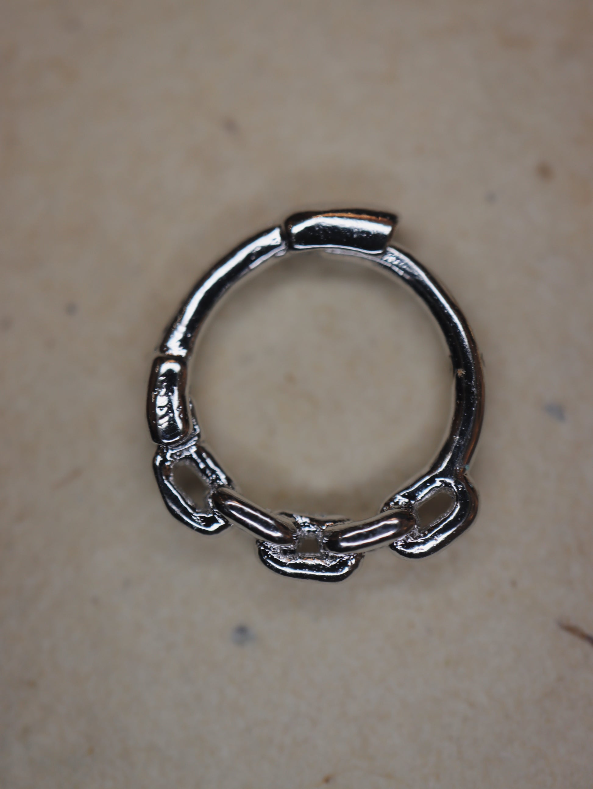 Mini chain 925 silver Huggie hoop earrings