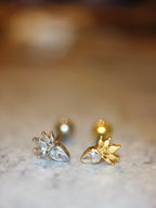 Dewdrop Crown Stud Surgical Steel Piercing (1pc)