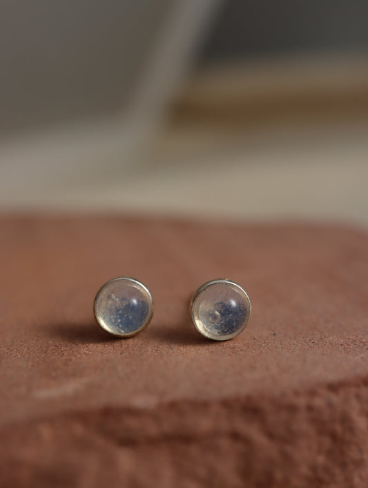 Round s925 mini stud earrings