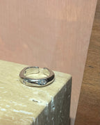 Crack Cubic Bold Open Ring