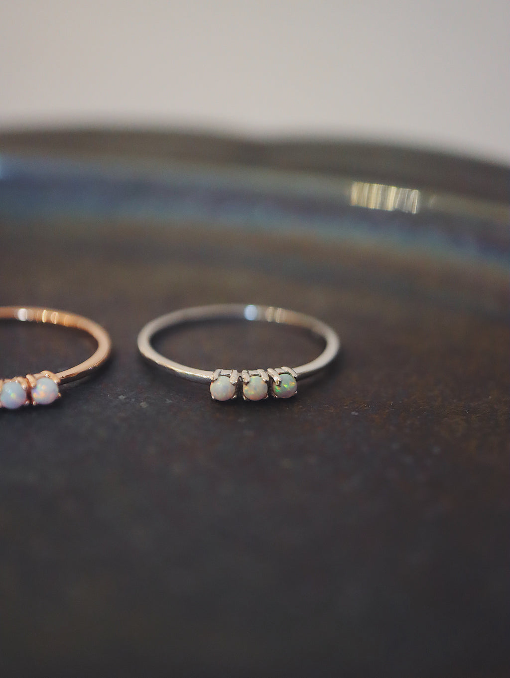 Triple Opal 925 silver ring