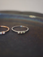 Triple Opal 925 silver ring