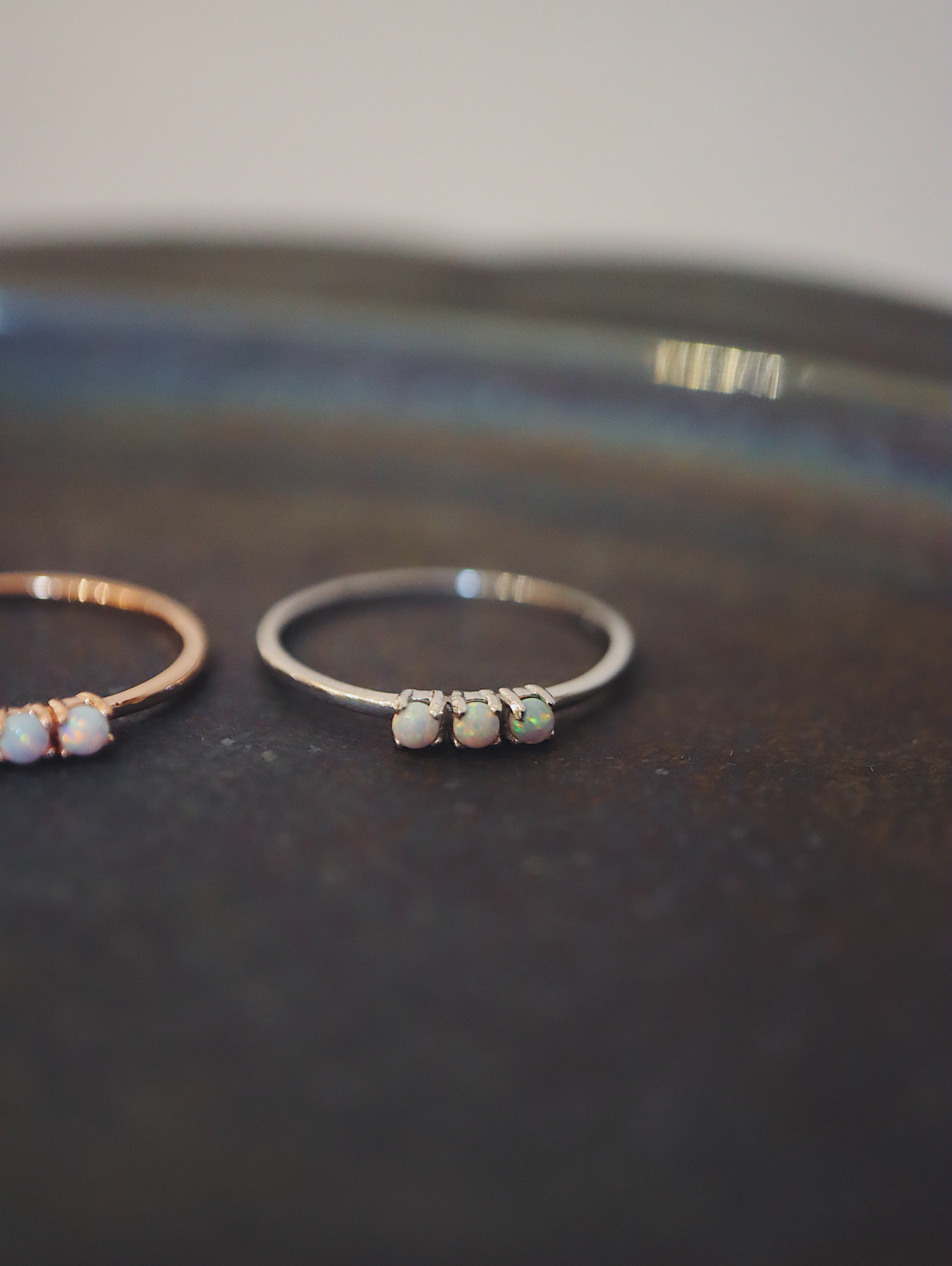 Triple Opal 925 silver ring