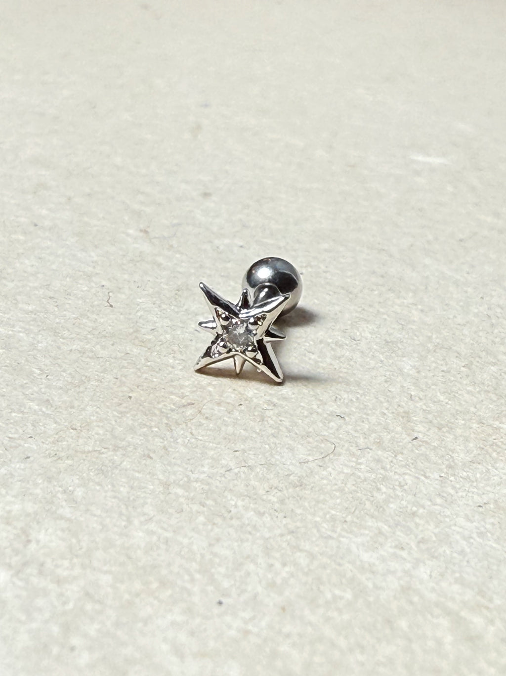 Sparkle ✨ cz surgical steel piercing