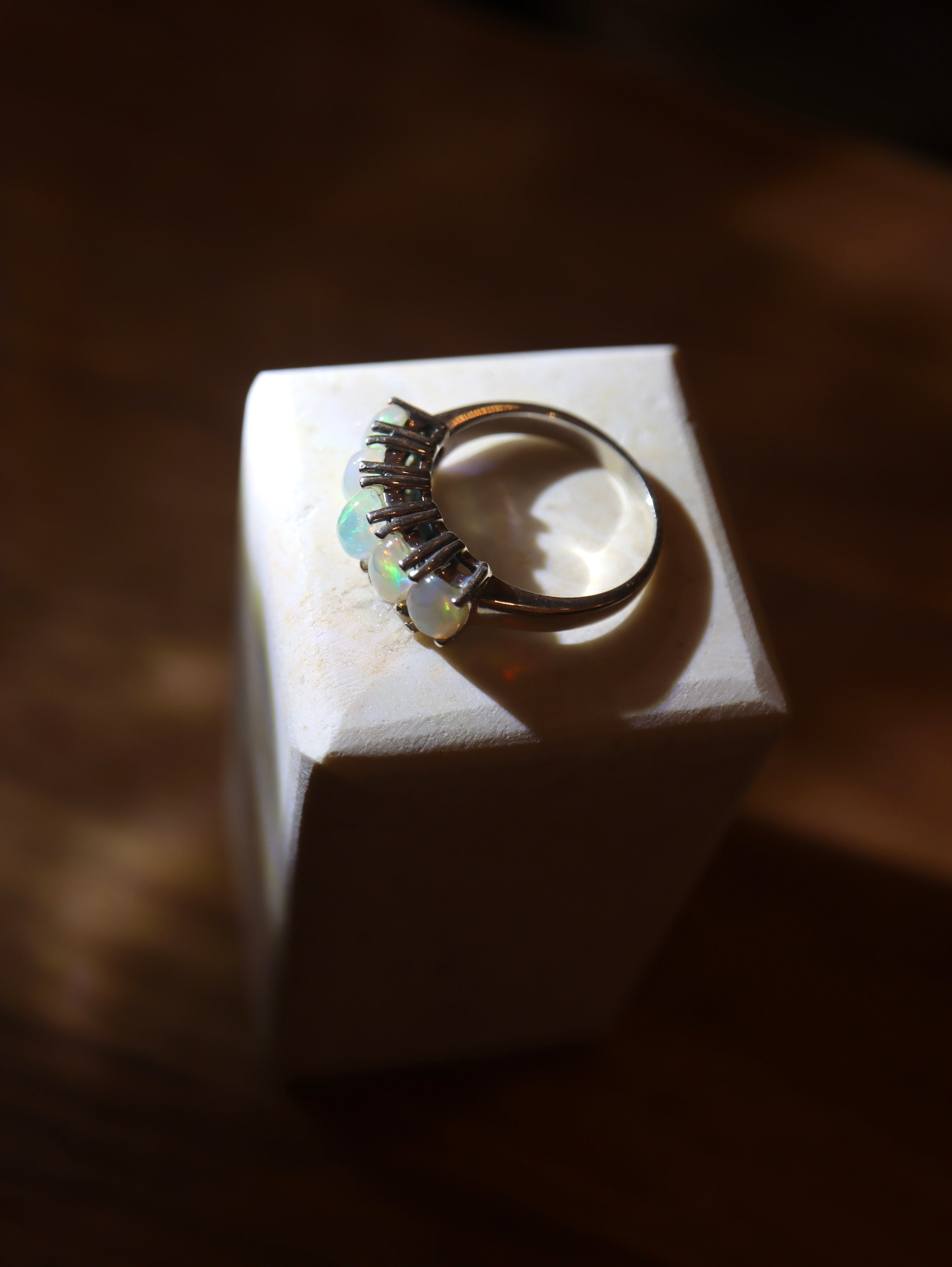 Adularia Ethiopian Opal Band Silver 925 Ring