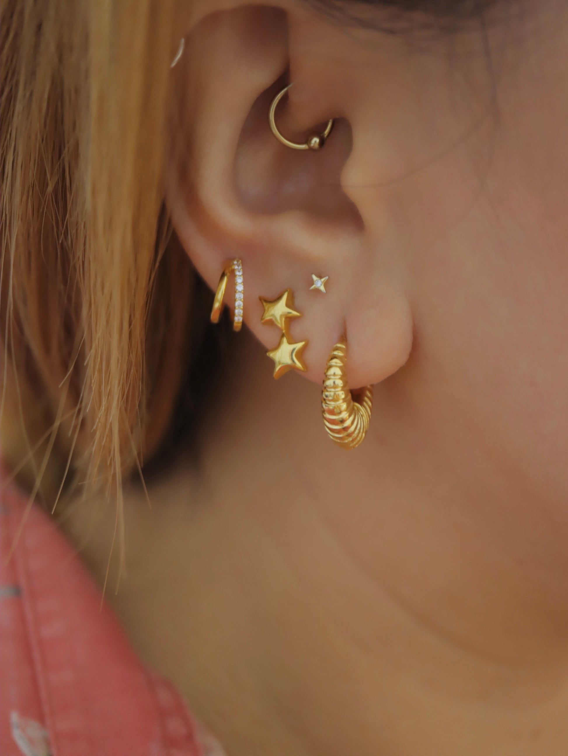 Double star earrings