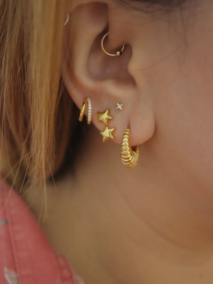 Double star earrings