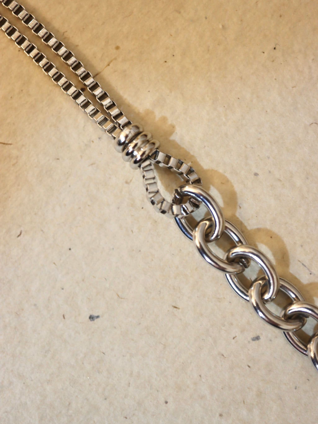 Interlock chain stainless steel bracelet