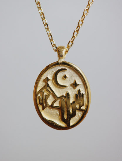 Oval coin necklace 🌙🌵