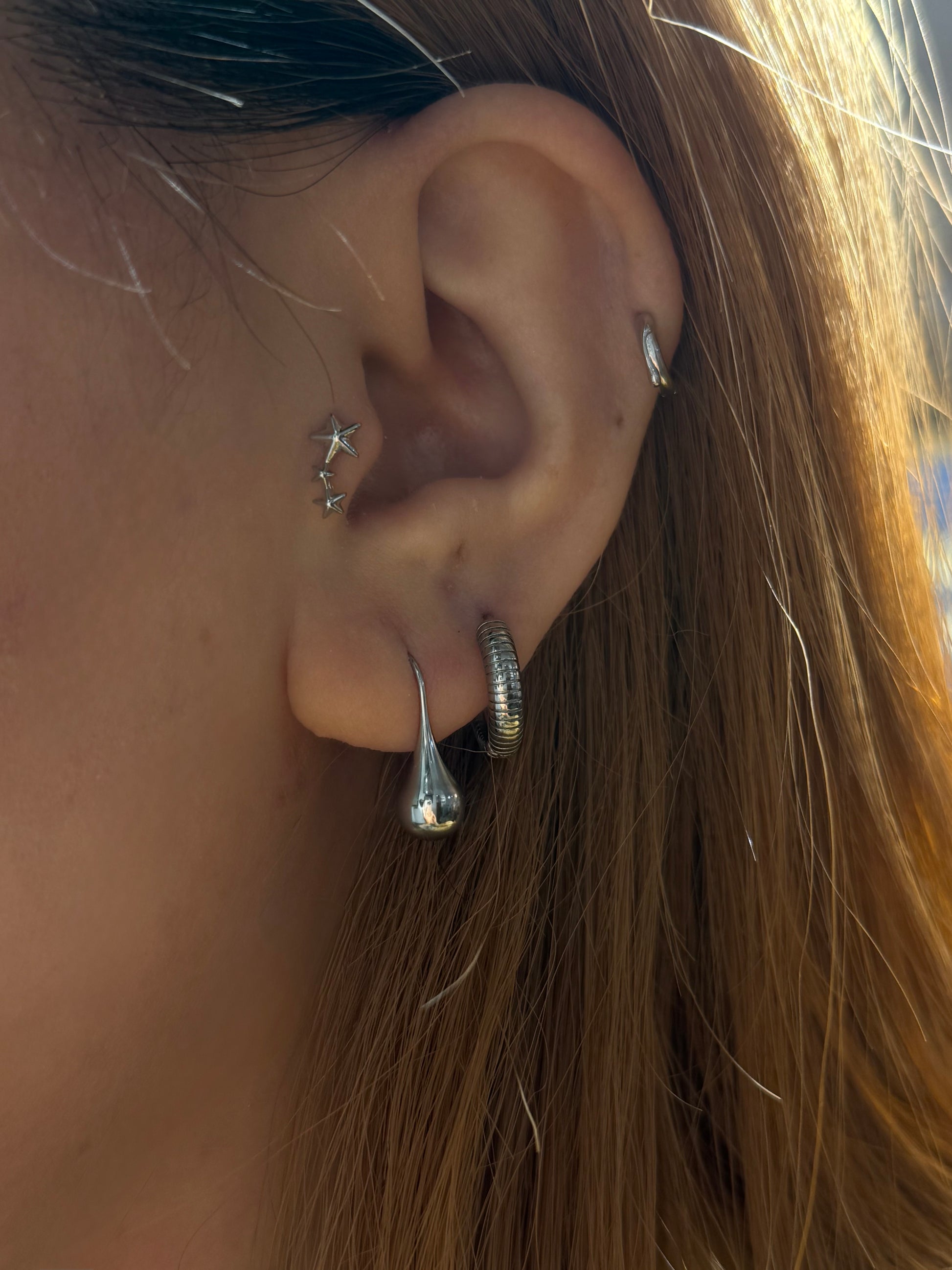 Stainless Steel Teardrop Hook Dangle Earrings