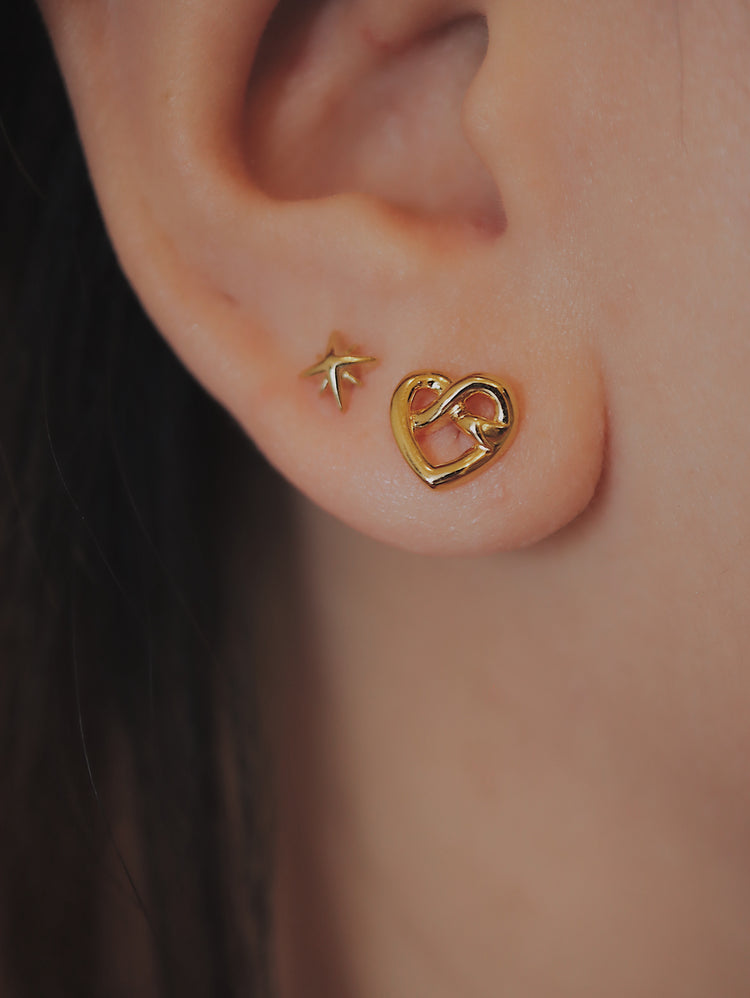 Knot love silver925 earrings