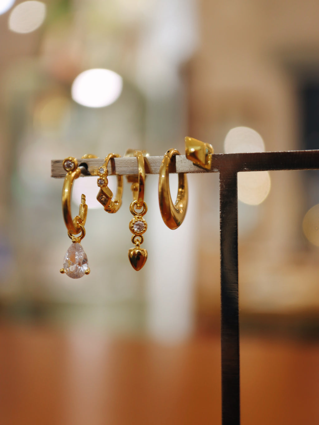 Surgical Steel Teardrop CZ Earrings (4 colours)