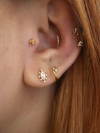 C-Ring Illusion Stud Surgical Steel Piercing (1pc)