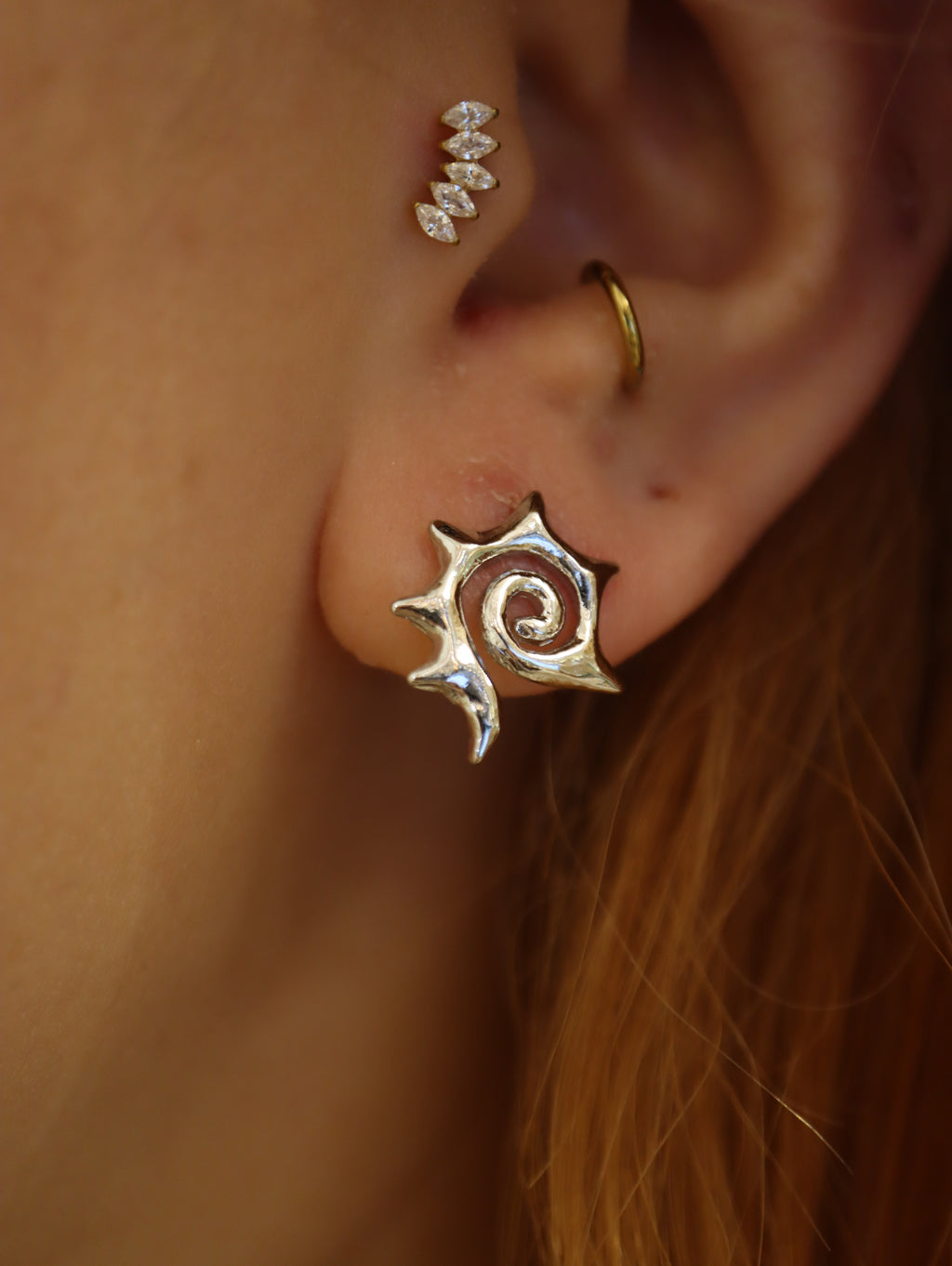 Sun swirl earrings