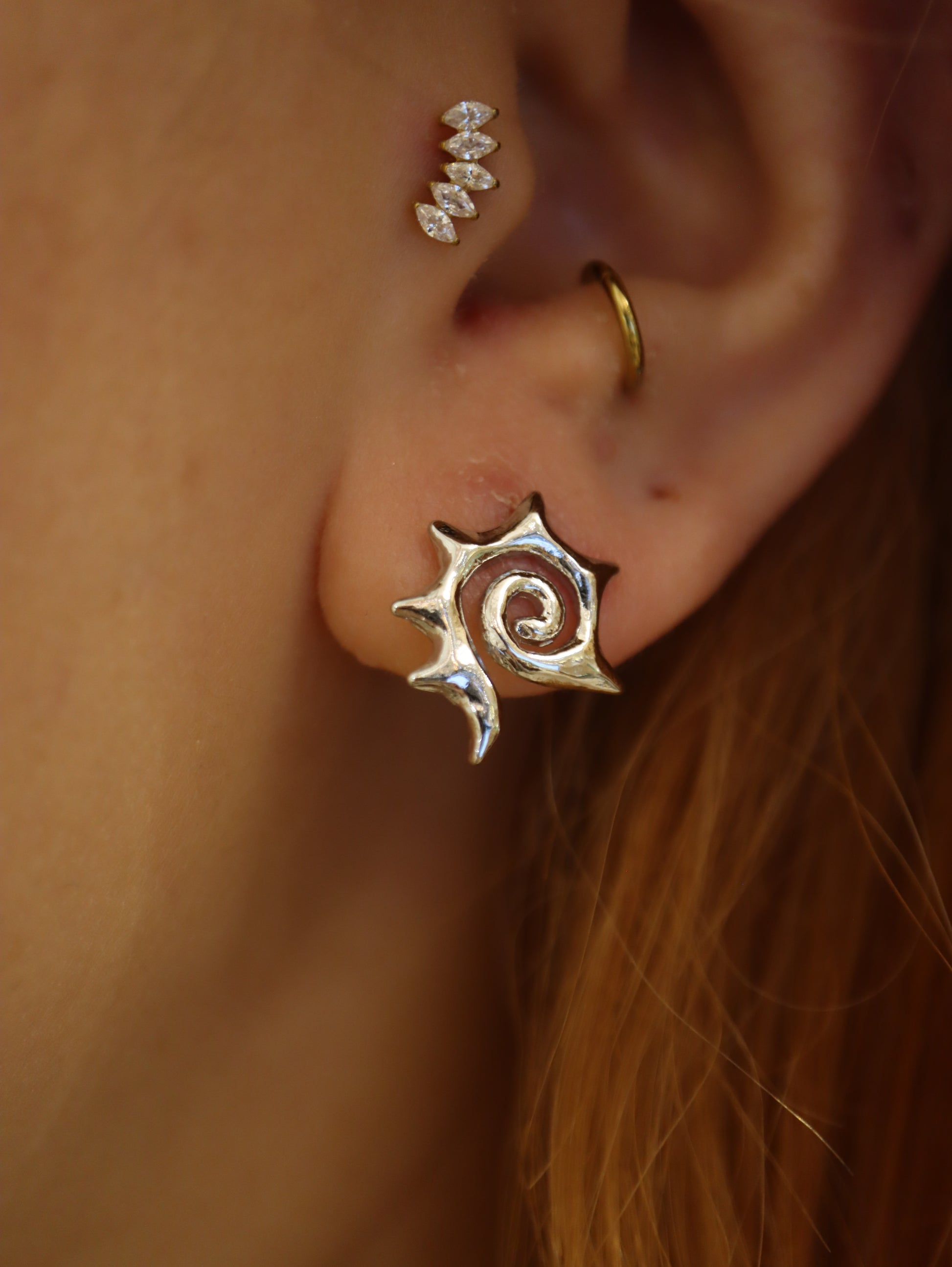 Sun swirl earrings