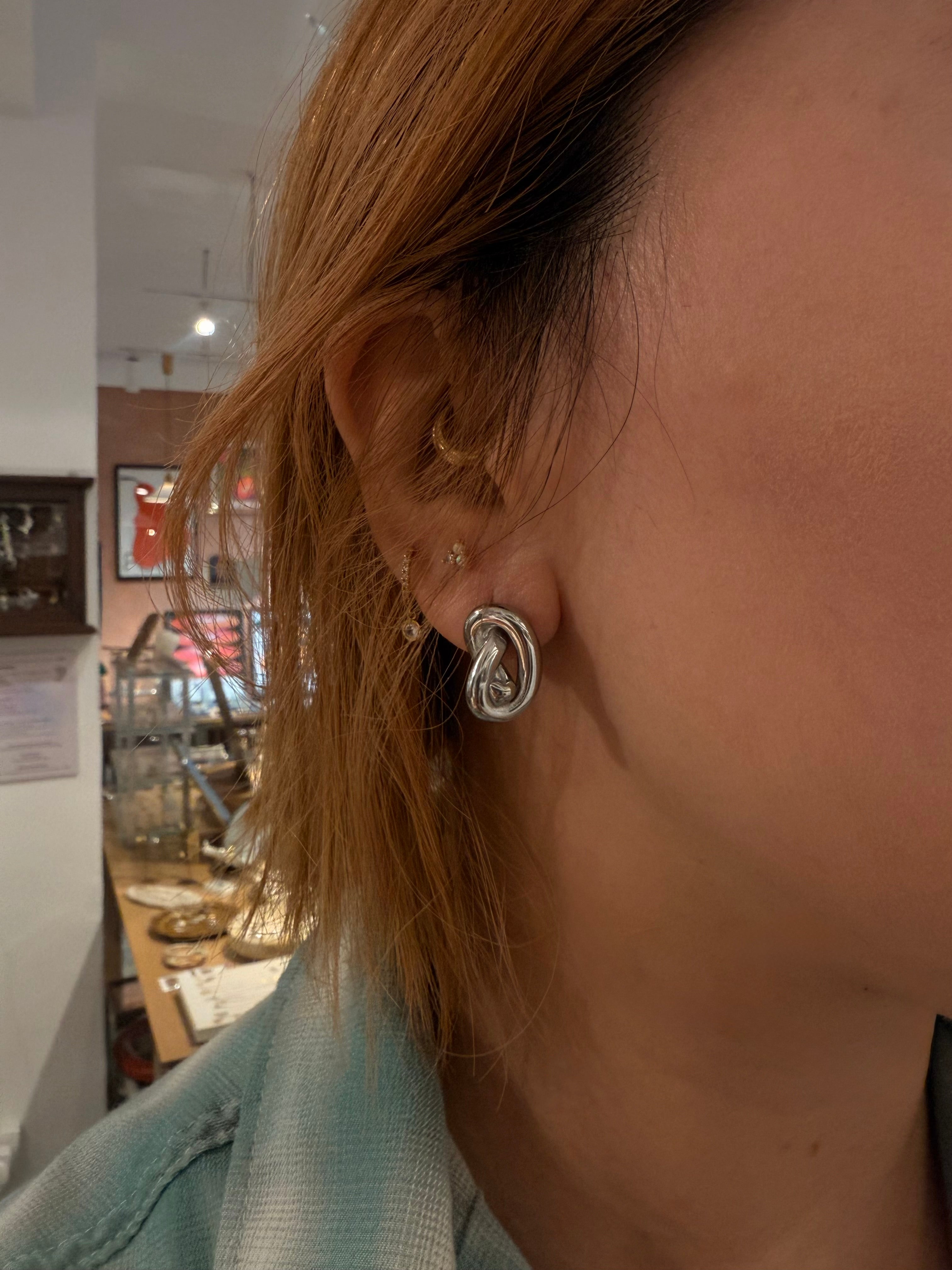 Knot stainless steel earrings
