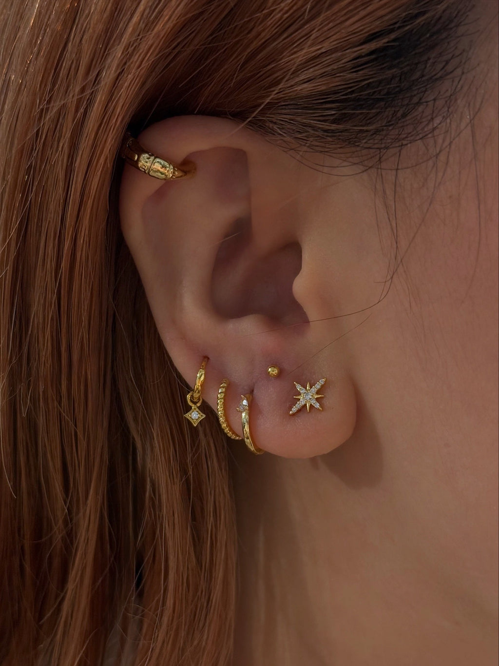 Double loop silver925 earrings
