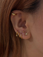 Double loop silver925 earrings
