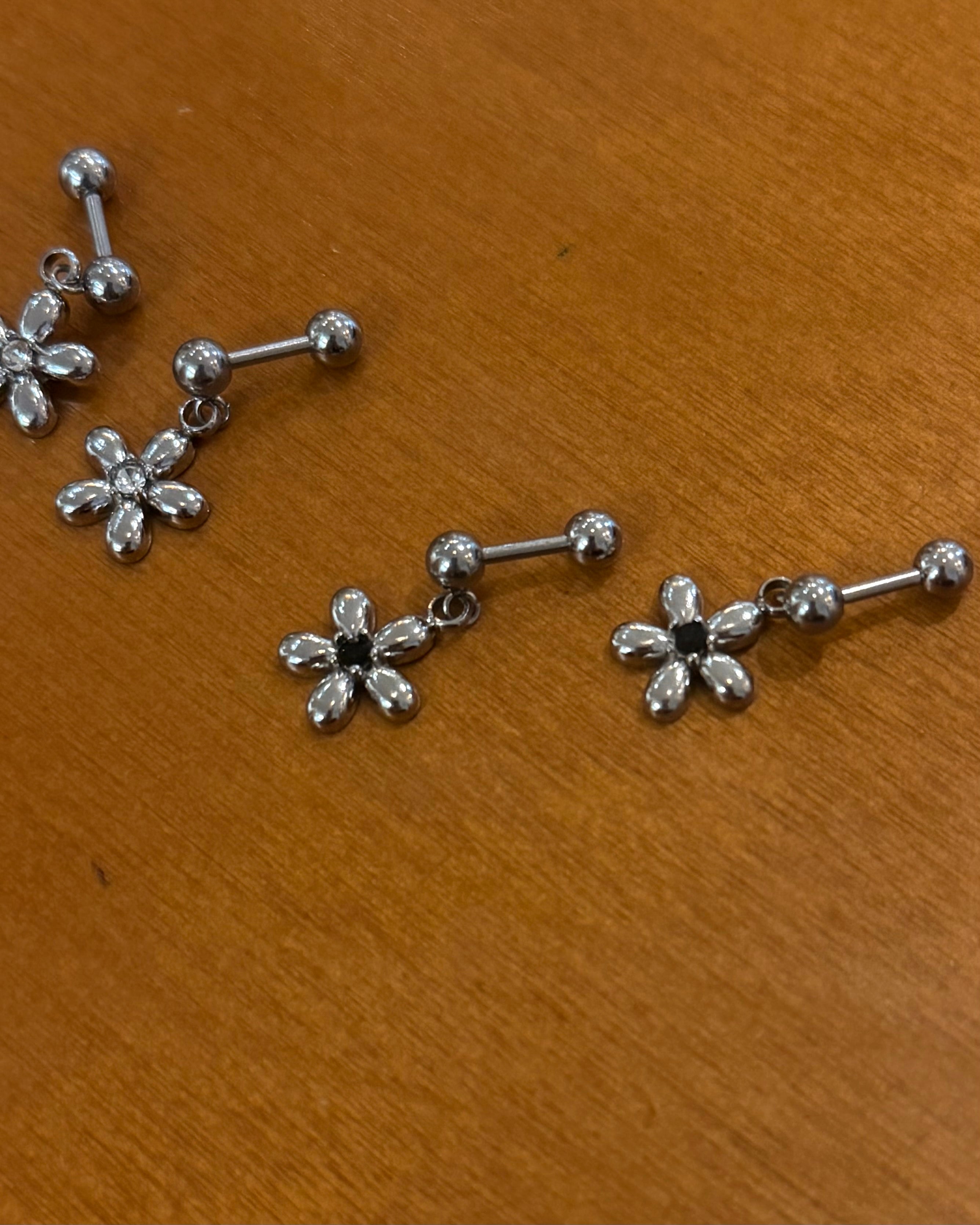 Petal drift stud surgical steel earrings