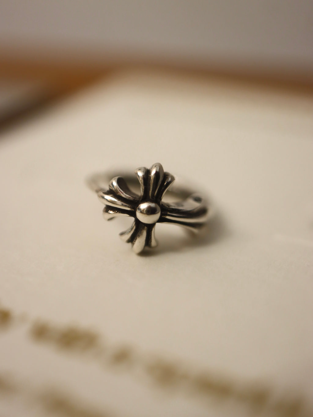 Antique 925 silver cross earrings