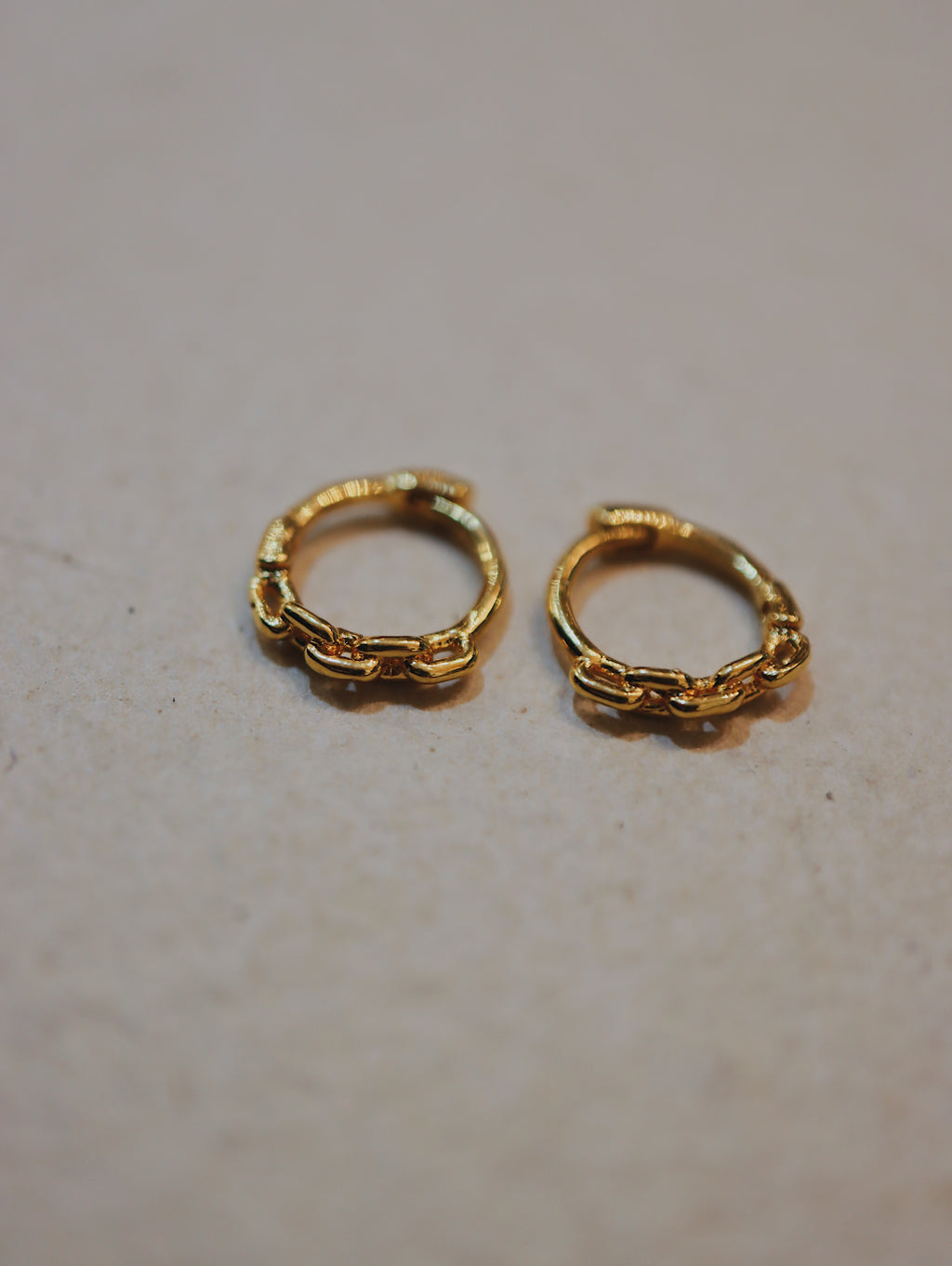 Mini chain 925 silver Huggie hoop earrings