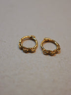 Mini chain 925 silver Huggie hoop earrings